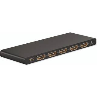 Goobay HDMI Splitter 1 til 4 - 4K/60Hz - Sort