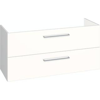 Dansani Mido underskab med skuffer 120 x 44 cm til Lotto XXL vask - Hvid blank/hvid højglans