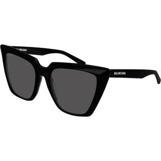 Balenciaga BB0046S 001 55 Solbriller Kvinder Black - Black - 55mm