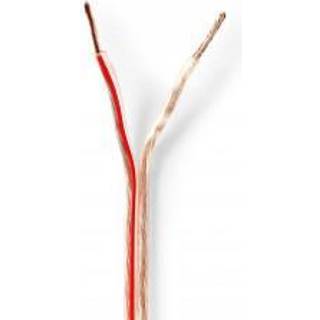 Nedis Højtaler Kabel | 2 x 1.50 mm² | Kobber | 15.0 m | Runde | PVC | Gennemsigtig | Rulle