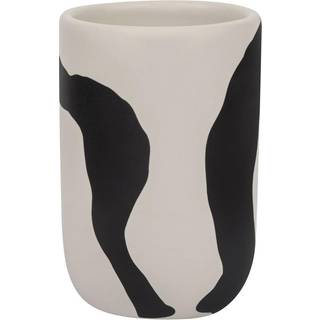 Mette Ditmer Icon Tandbørsteholder Sort / Offwhite - Tandkrus Keramik Off-White - ICOTUM41