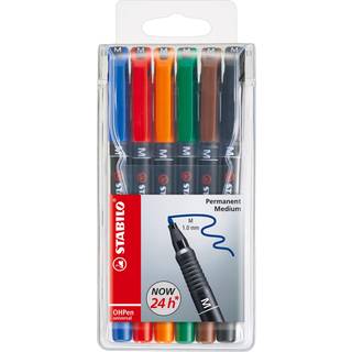 Stabilo 843-6 Medium OH pen 1,0mm etui m. 6 penne