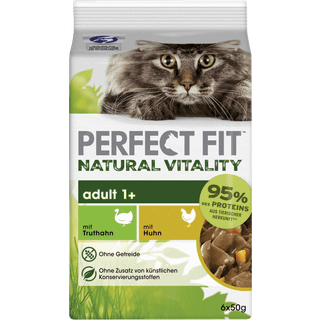 Perfect Fit Katze Natural Vitality Adult 1+ med kalkun og kylling Multipack 86.50 DKK/1 kg (6 x 300.0g)