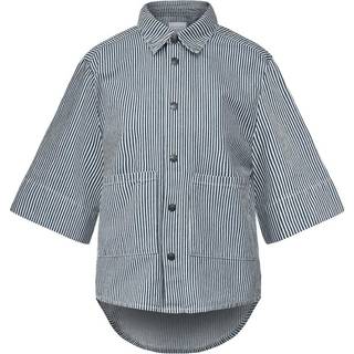 SisterS Point - Olea-ja2 - Bluser og skjorter til kvinder - Blue/white - XL