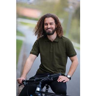 ID 0586 Poloshirt økologisk Oliven XL