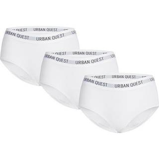 Urban Quest 3-Pack Bamboo hipster trusse, hvid, Størrelse: L, Dame