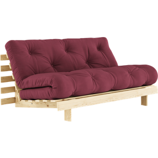 Roots 160 Sovesofa fra Karup Design i Massiv FSC Fyrretræ | Japandi - 710 Bordeaux - Klar lak