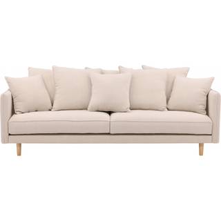 VIND Segelskären 3-personers sofa Hvidpigmenteret/beige linne