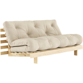 Roots 160 Sovesofa fra Karup Design i Massiv FSC Fyrretræ | Japandi - 747 Beige - Klar lak
