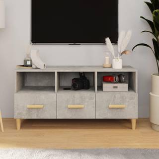 tv-bord 102x36x50 cm konstrueret træ betongrå