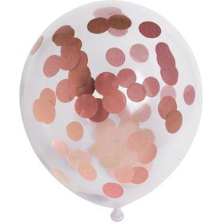Ballon med rose gold papir konfetti
