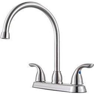Pfister Pfirst Series Kitchen Sink vandhaner 2-håndtag Højbue 3-hullers rustfrit stål finish G136200S
