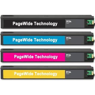Kompatible blækpatroner HP 913A - L0R95AE, 4 stk. rabatpakke 242 ml