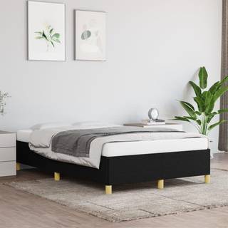 Sengeramme uden madras Sort 120x200 cm Stof