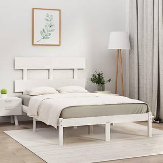sengeramme 160x200 cm massivt træ hvid