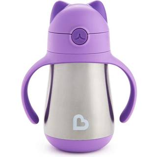 Munchkin? Cool kat? Toddler Sippy Cup med halmkop 8 ounce rustfrit st?l lilla
