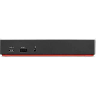 Lenovo 40AS0090EU dockingstation Ledningsført USB 3.2 Gen 1 (3.1 Gen 1) Type-C Sort