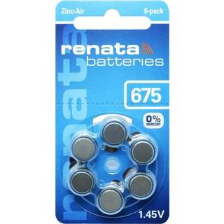 Renata ZA675 (6 stk.) Høreapparatbatterier - 0 % kviksølv