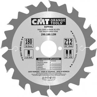 CMT Klinge 180x2,6x30 Z12 W - 290.180.12M
