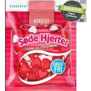 Nordthy Sukkerfri Søde Hjerter - 65 g