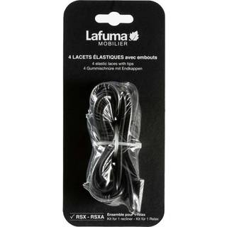 Lafuma elastik til relaxstol sort med sort endestykke. (passser til 1 stol)