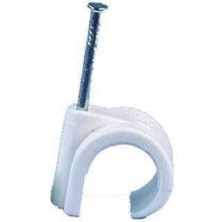 Gelia 050400025 Trådholder rund, hvid, pakke med 100 10-14 mm