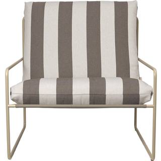 Ferm Living Desert Stripe Lænestol Cashmere/brun - Havestole Stål Chokolade - 1104267301