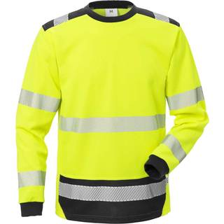 Fristads 7724 THV Sweater Høj synlighed gul/marineblå M