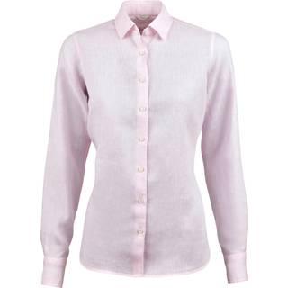 Stenströms Sofie Lyserød hørskjorte | Dame |Dameskjorter & Bluser | Feminine | Størrelse: 46 | Lyserød | Solid | Lange Ærmer