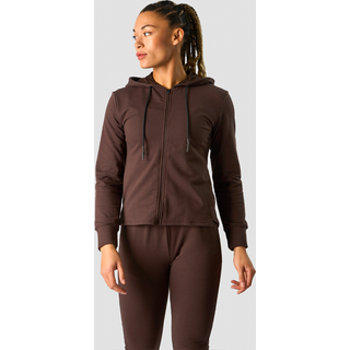 Stride Zip Hoodie Wmn Dark Brown