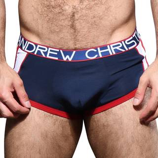Andrew Christian Almost Naked Retro Mesh Boxer - Navy-2 - Medium