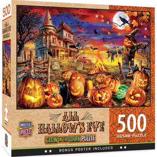 Masterpieces 500 stykke gl?d i Dark Halloween Jigsaw Puzzle - All Hallow's Eve - 15 """" X21 """"