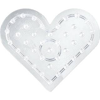 Hama Maxi stiftplade, transparent - Lille hjerte 8231 1 maxi perleplade Mål: ca. 9 x 7 cm.