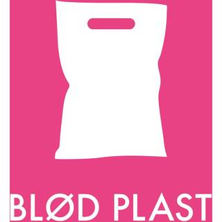 Piktogram Blød plast Pink 12 x 12 cm Selvklæbende, blank, runde hjørner