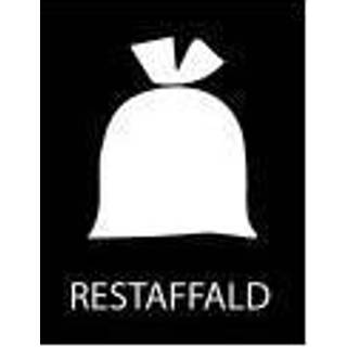 Piktogram til Restaffald 12 x 12 cm Fritlagt hvid (112)