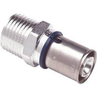 Wavin Tigris M1 press overgang med nippel 16 mm x 3/4''. Kun til U-bakker. - TAGES IKKE RETUR