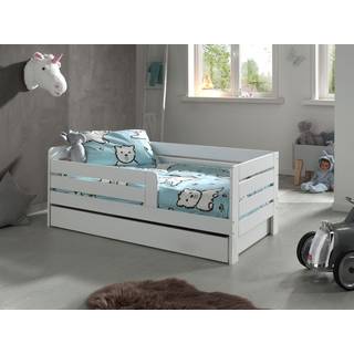 Tremmeseng junior 70 × 140 cm med skuffe – hvid