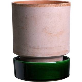 Bergs Potter Hoff krukke Ø18 cm, Raw Rosa-Emerald Green