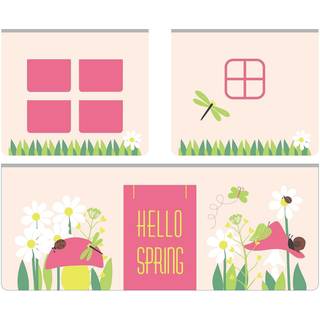 Legeforhæng til halvhøj seng – Spring, lyserød (PINO/SCOTT)