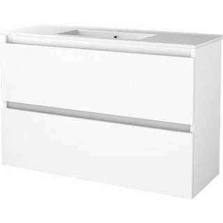 Sanibell Basicline møbelsæt med håndvask. 100x39cm kompakt, hvid højglans