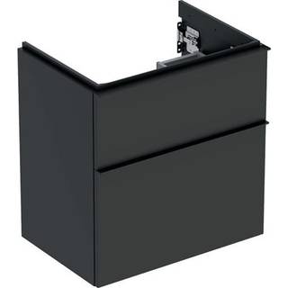 Geberit iCon underskab til håndvask, med to skuffer, kompakt: B=59.2cm, H=61.5cm, T=41.6cm, lava / lakeret mat, lava / pulverlakeret mat