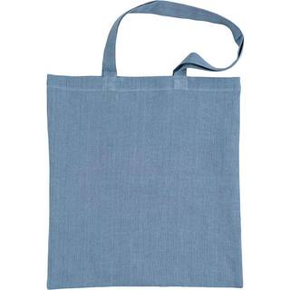 Dueblå mulepose i 100% bomuld - 38x42 cm