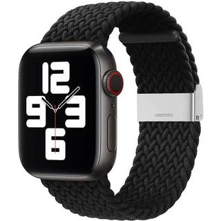 Justerbar flettet Apple Watch rem 44/45/46/49mm - Sort
