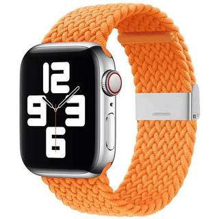 Apple Watch (42/44/SE/45/46/49mm) Hurtel Flettet Stof Rem - Orange