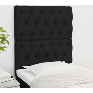 sengegavle 2 stk. 80x7x78/88 cm stof sort