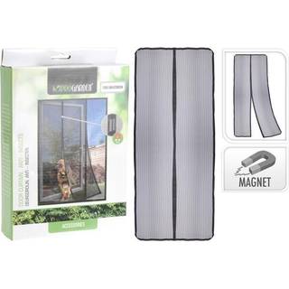 Insektnet til dør magnetisk sort 100x210 cm