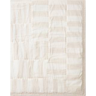 Lexington Quilted Linen Blend Sengetæppe White/Putty 160x240 cm