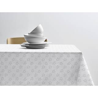 Södahl Forget-me-not damaskdug white Ø160 cm