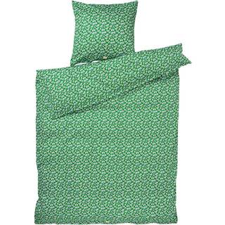 Juna Pleasantly Sengesæt 200x220 + 60x63 Cm t - Sengetøj Økologisk Bomuldssatin Grøn - 636024