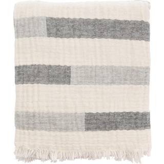 Mindful Stripe Plaid, Grå, 150x170 cm